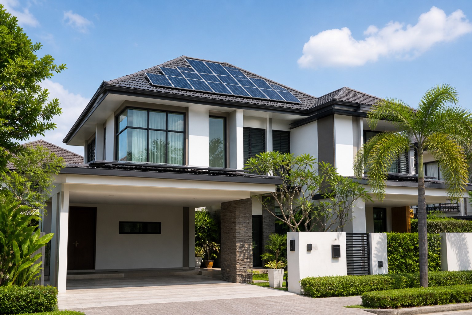 Malaysian home with a solar system adding to its value