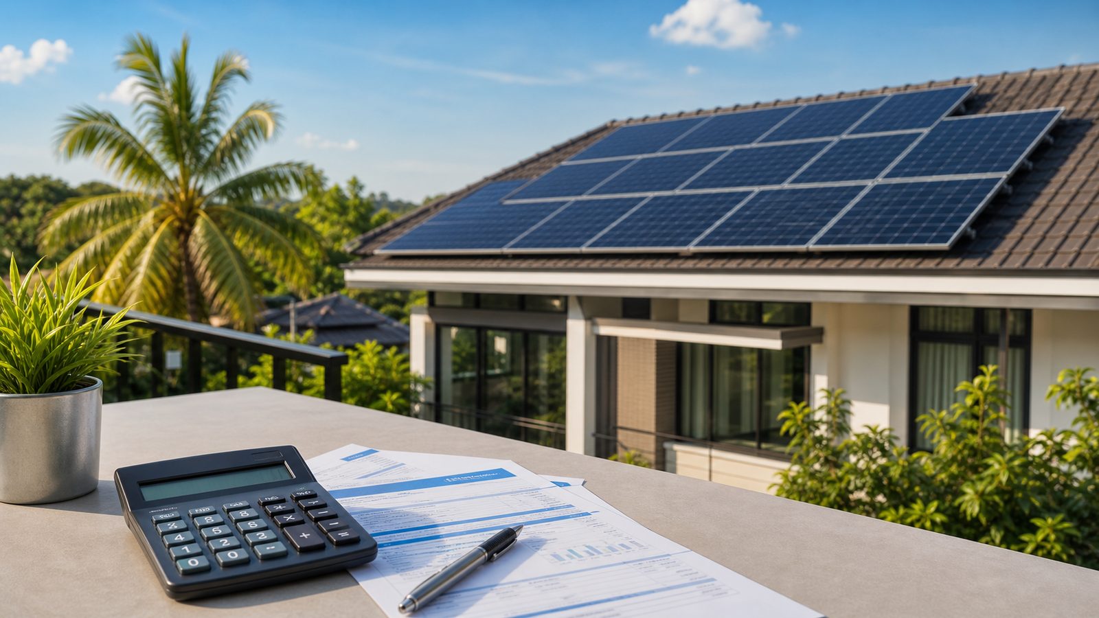 Factory rooftop solar array